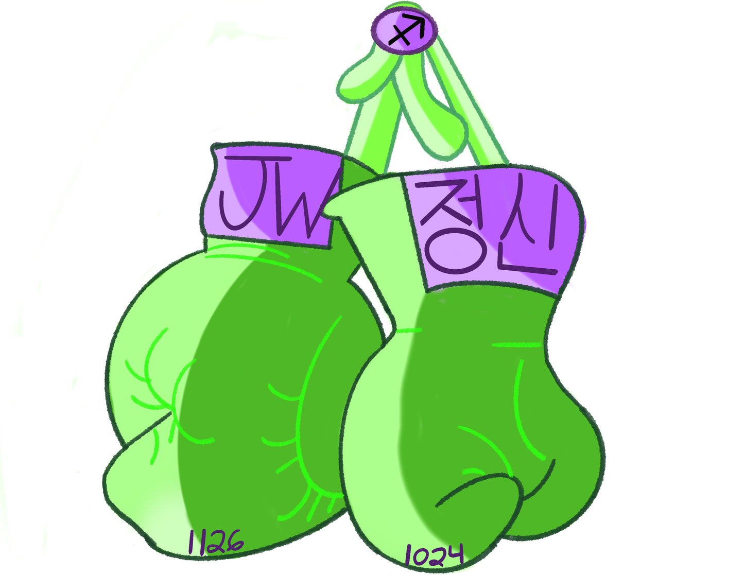 Wooyoung ROCKY Boxing Gloves Sticker