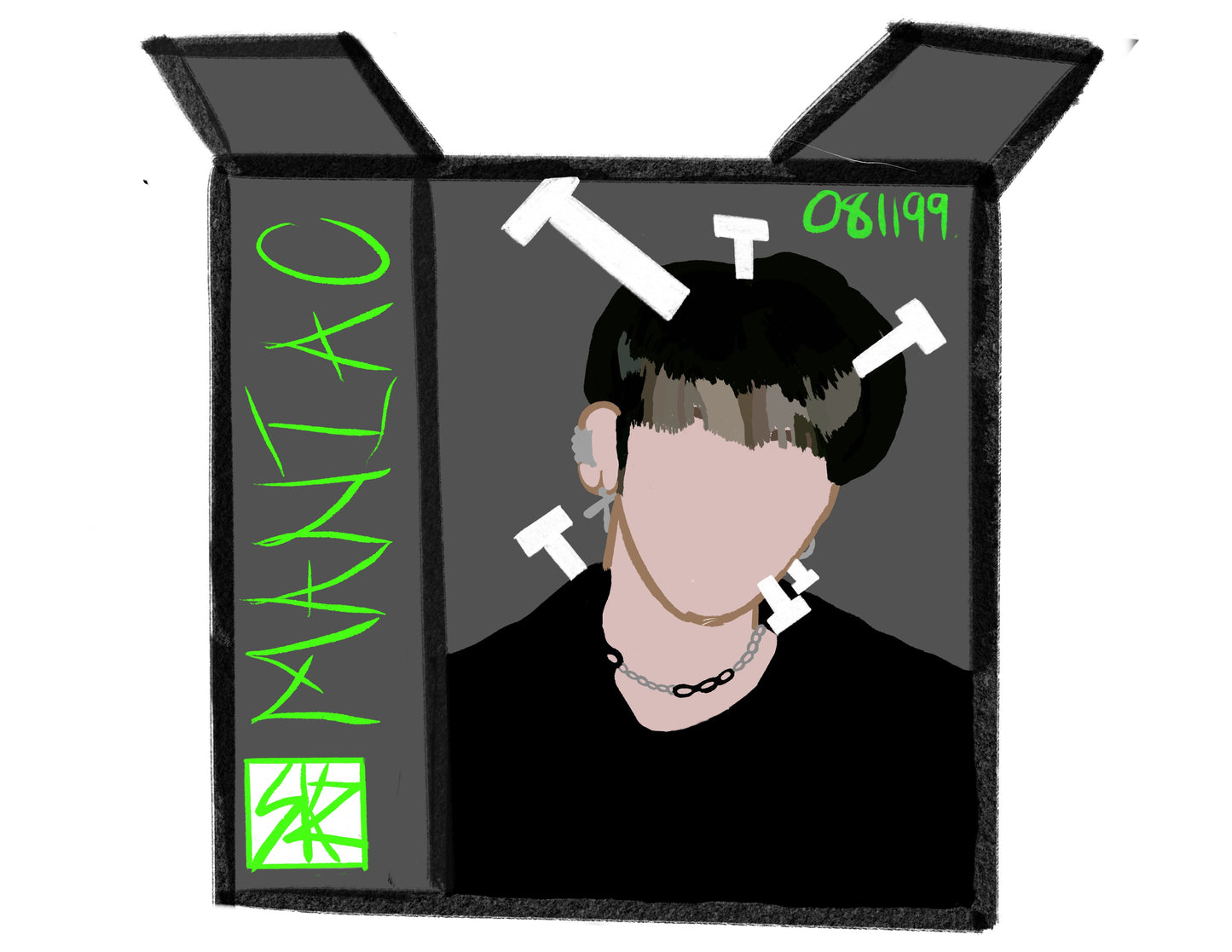 Changbin MANIAC Cereal Box Sticker